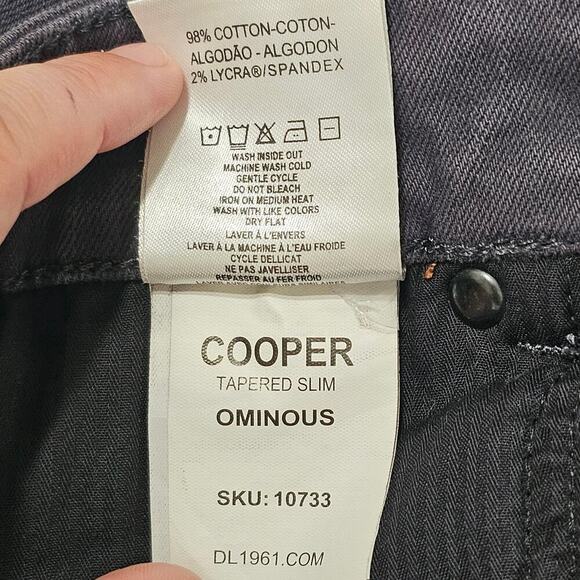 DL1961 Cooper Tapered Slim Jean in Ominous Gray Size 29x32 NWT - Picture 6 of 7